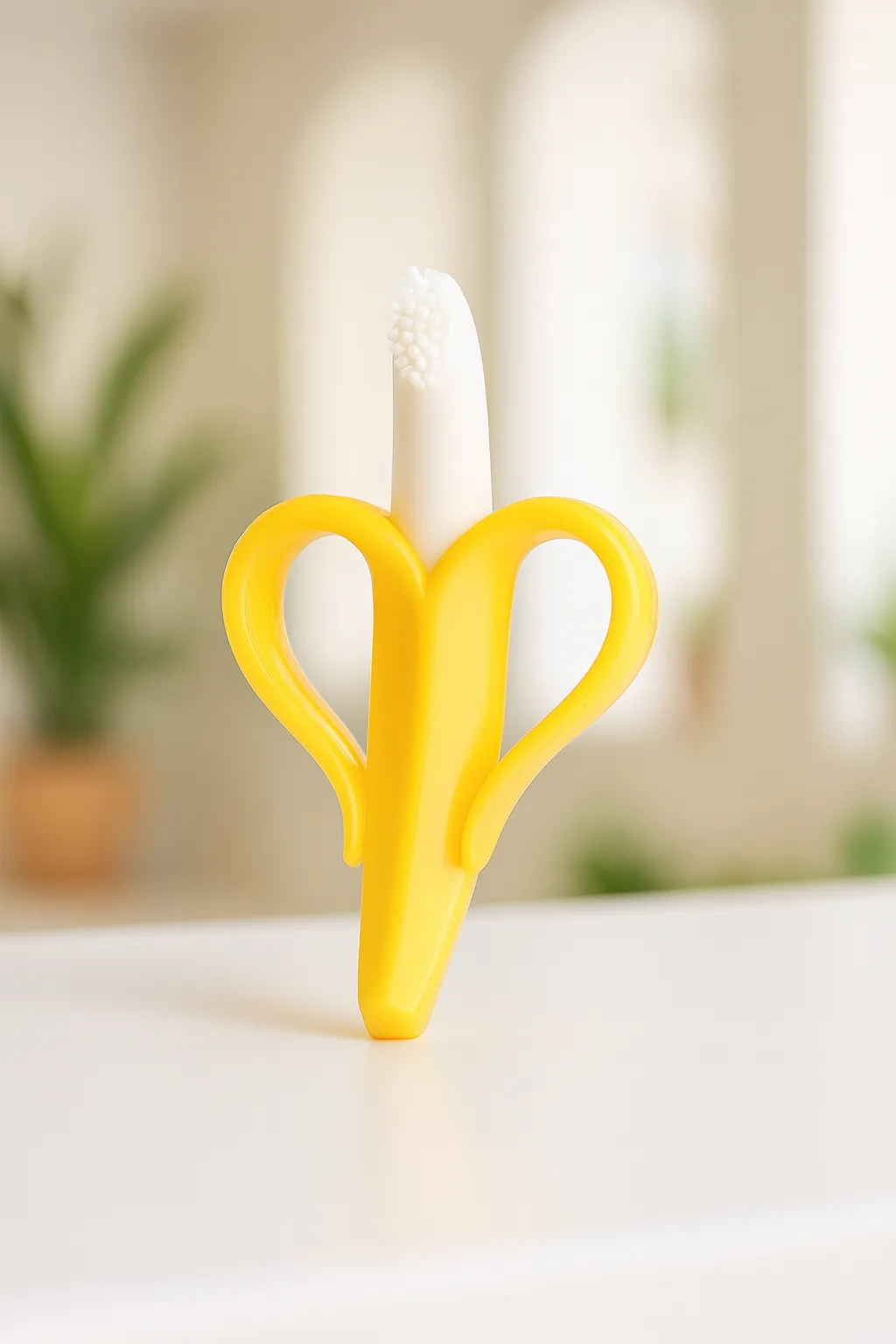 Moppets Silicone Baby Banana Teether & Infant Toothbrush